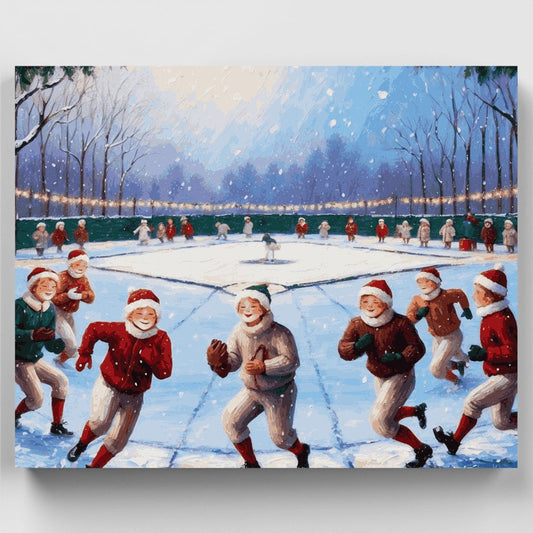 Winter Ice Skating Fun - Paint by Numbers Kit
