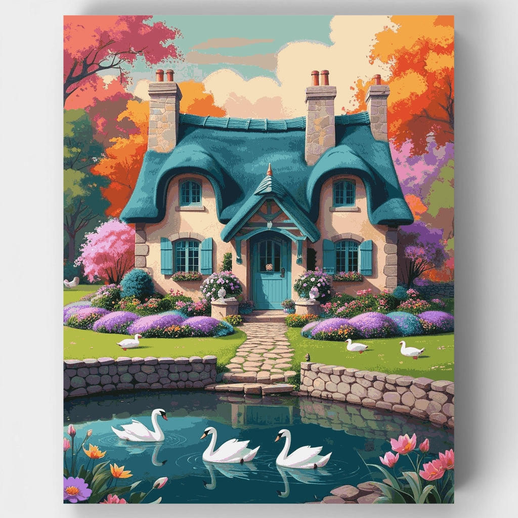 Enchanted Cottage Paradise - Paint by Numbers Kit