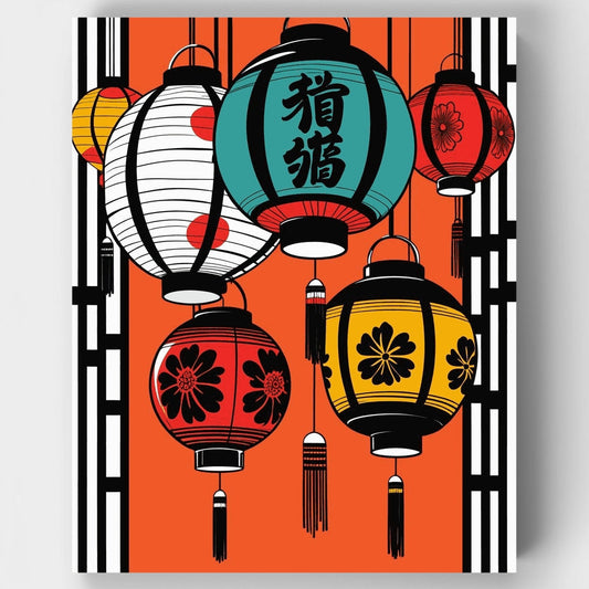 Chinese Lanterns Festival - Paint by Numbers Kit