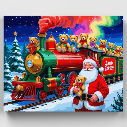 Santa Express Christmas Train - Paint by Numbers Kit