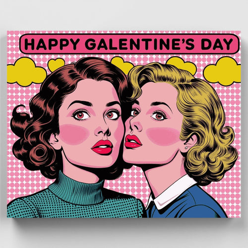 Pop Art Galentine's Day Friendship - Paint by Numbers Kit