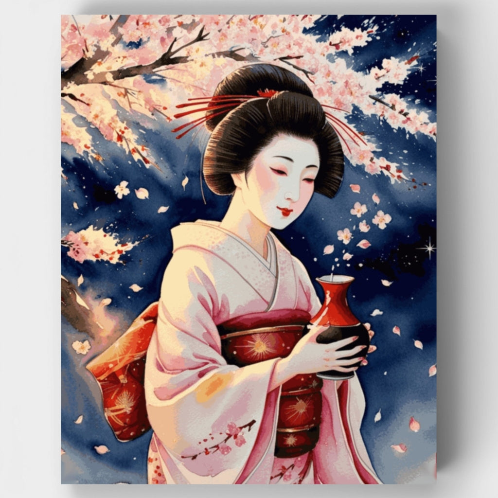 Geisha serena - Kit de pintura por números — Estándar