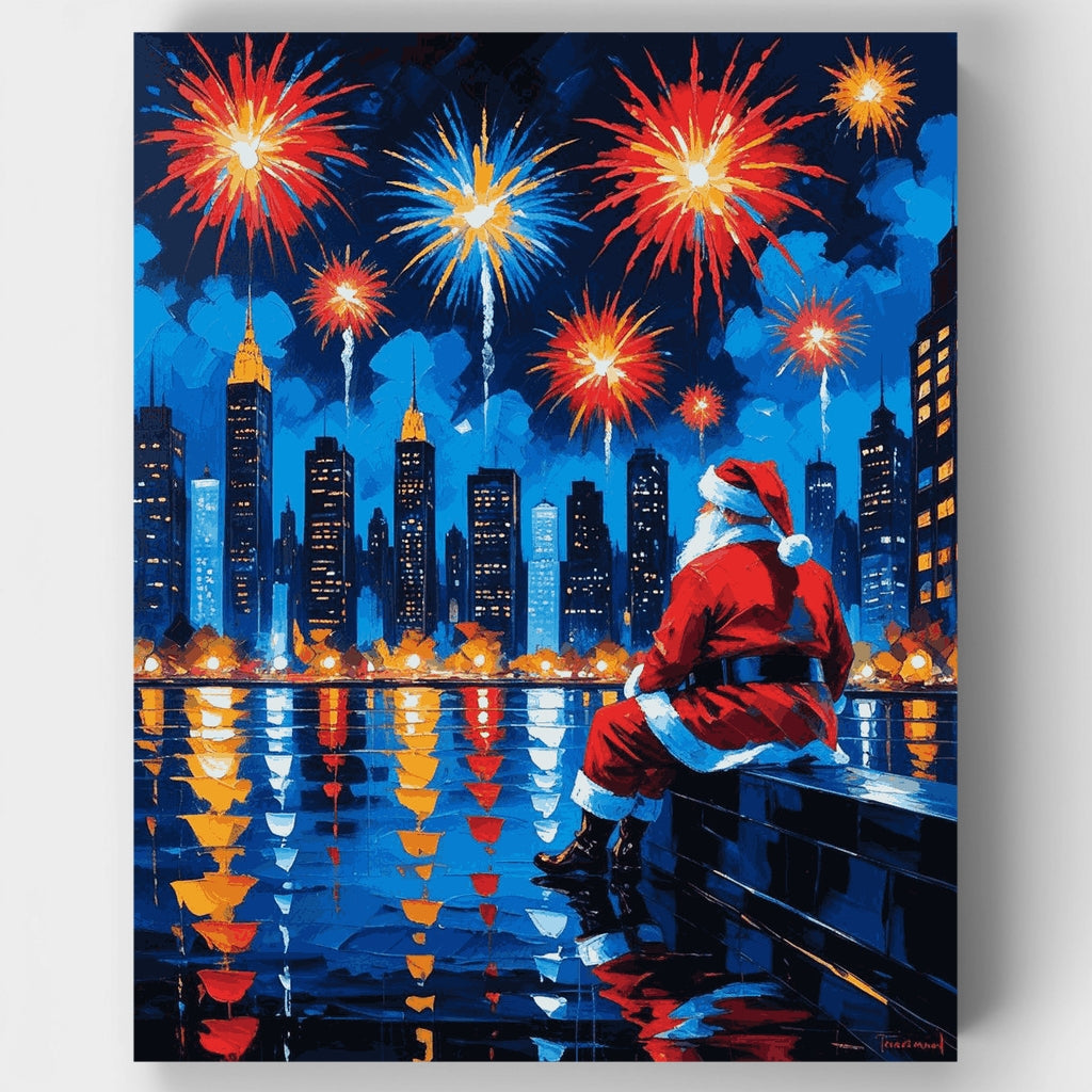Navidad en la ciudad - Kit de pintura por números — Estándar
