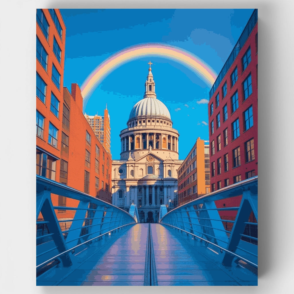 Kit de pintura por números del Puente del Arcoíris de la Catedral de San Pablo — Estándar