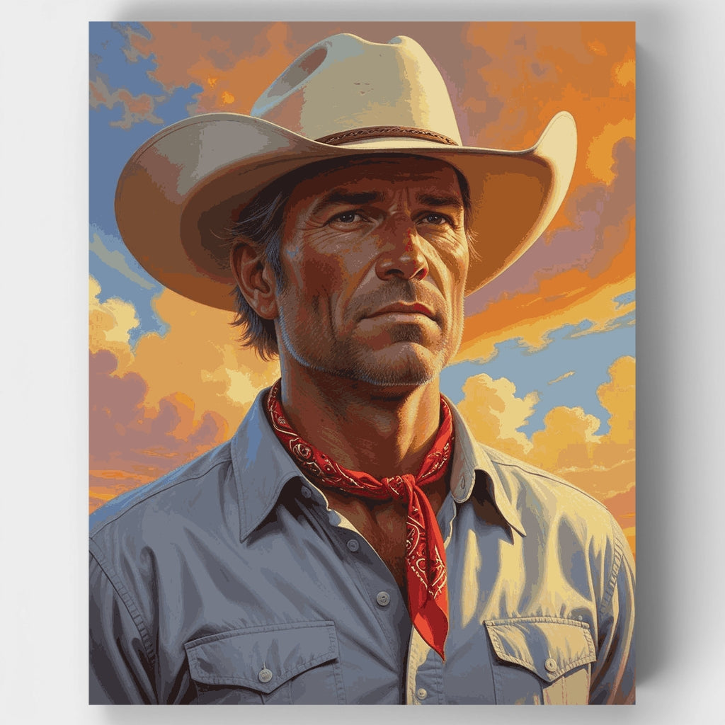 Vaquero del Oeste - Kit de pintura por números — Estándar