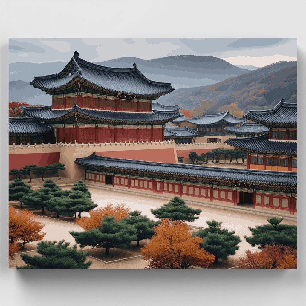 Korean Palace Complex - Paint by Numbers Kit