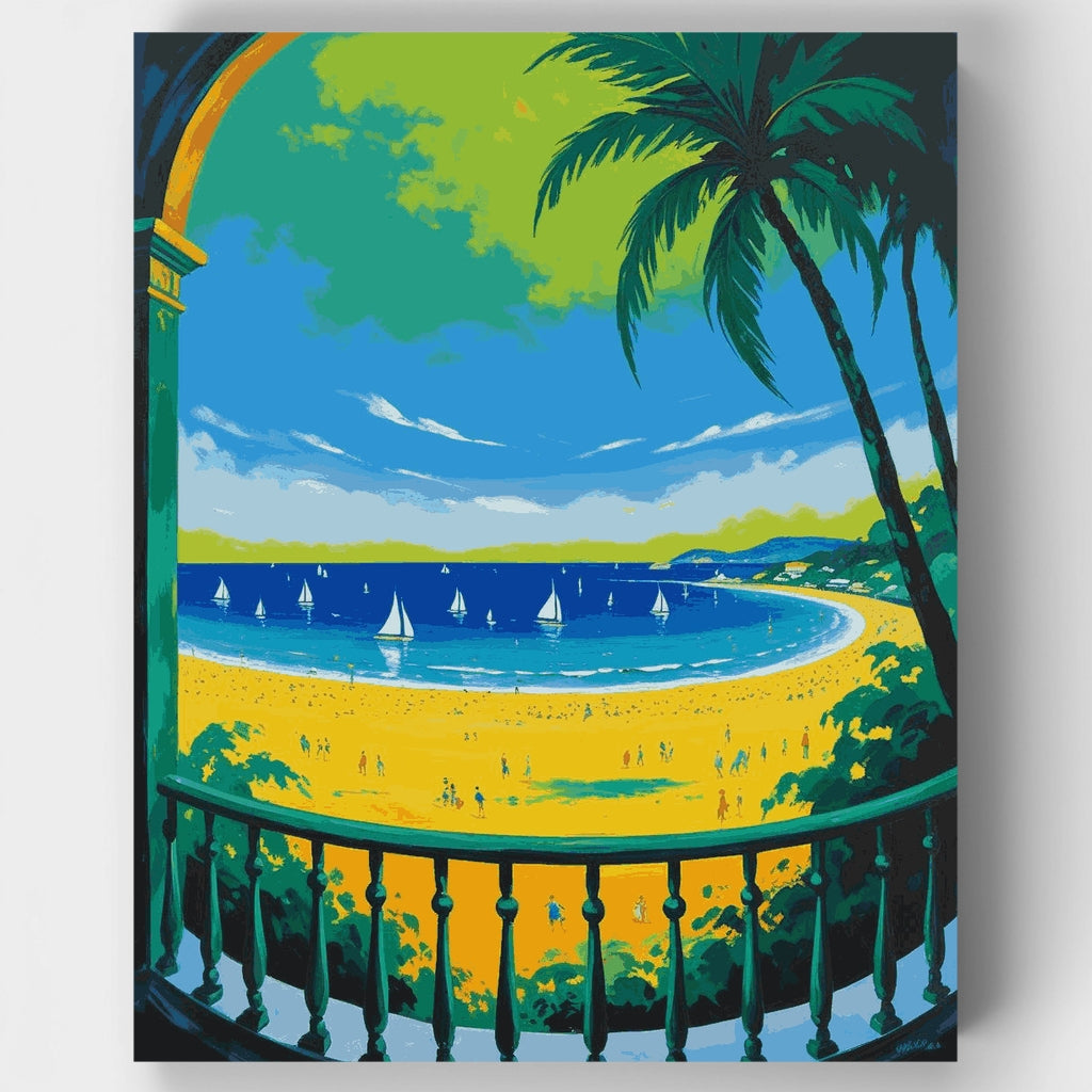 Paraíso Costero Mediterráneo - Kit de Pintura por Números — Estándar