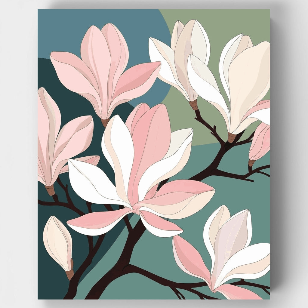 Magnolia Blossoms - Paint by Numbers Kit