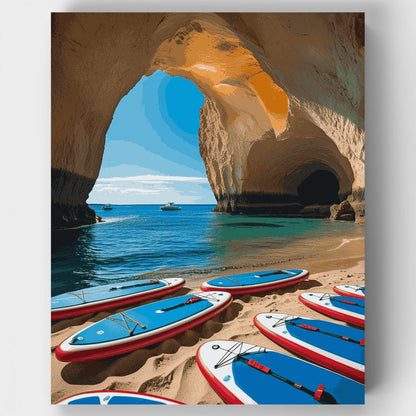 Benagil Cave Paddleboard Adventure - Paint by Numbers Kit