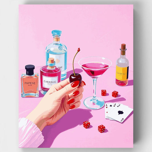 Casino Night Cherry - Paint by Numbers Kit