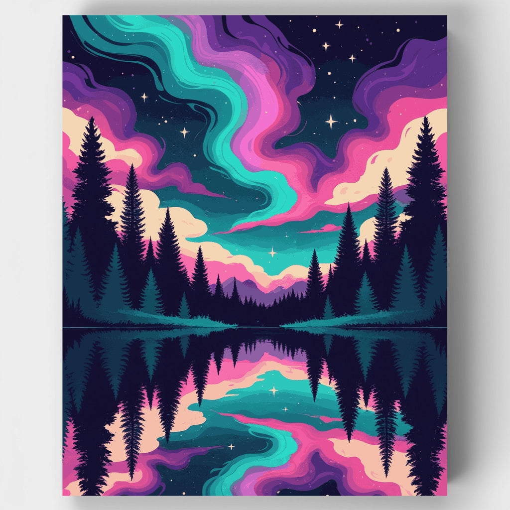 Northern Lights Aurora - Paint by Numbers Kit