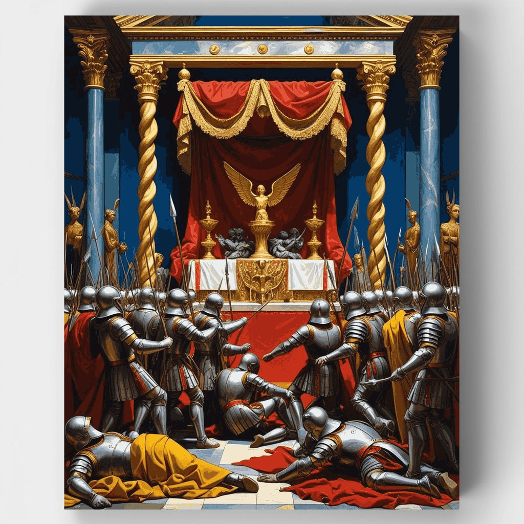 Medieval Knights Ceremony - Paint by Numbers Kit