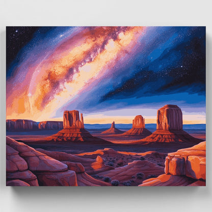 Cosmic Monument Valley - Paint by Numbers Kit