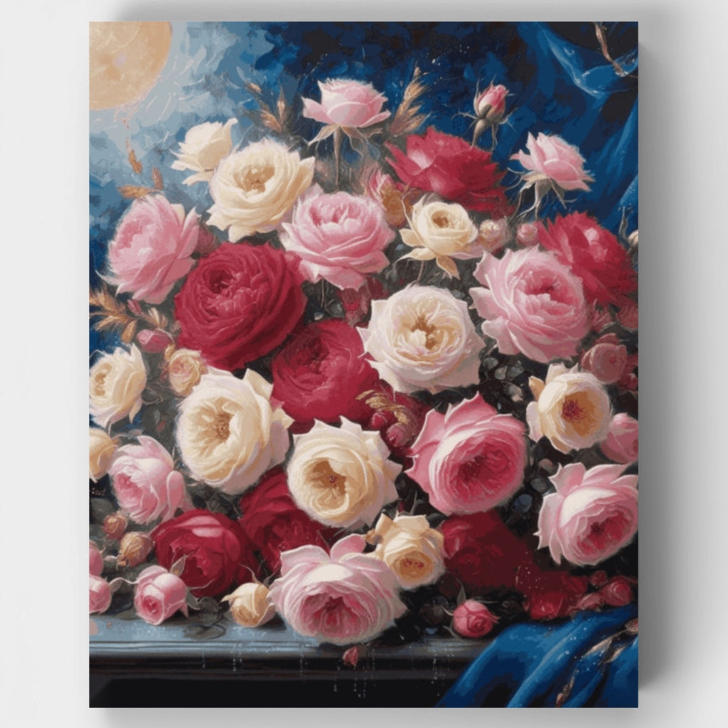 Opulento ramo de rosas - Kit de pintura por números — Estándar