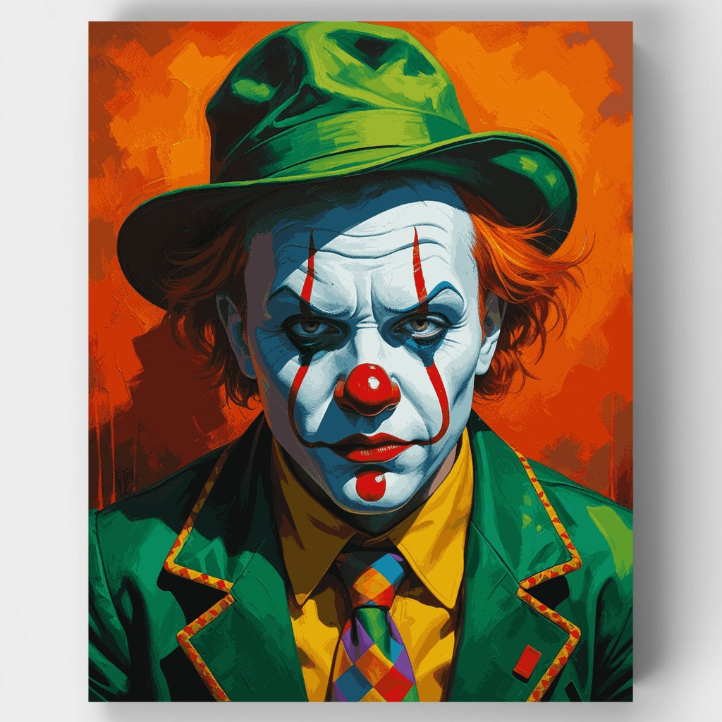 Payaso siniestro - Kit de pintura por números — Estándar