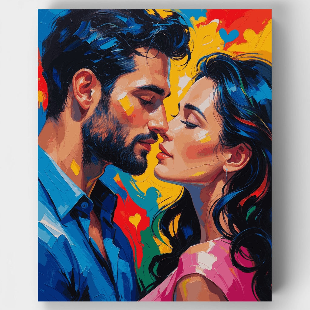 Abrazo apasionado - Kit de pintura por números — Estándar
