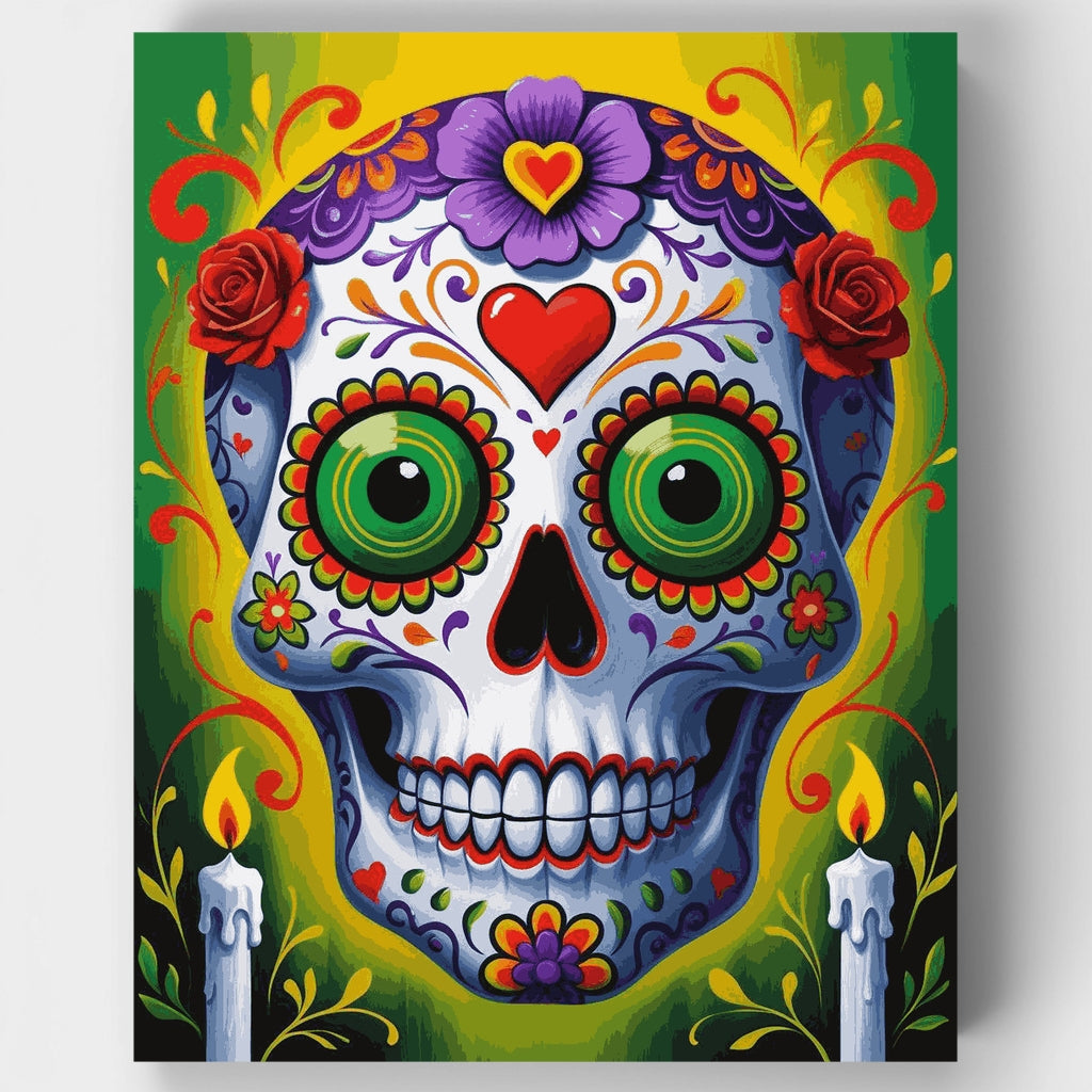 Day of the Dead Sugar Skull - Paint by Numbers Kit
