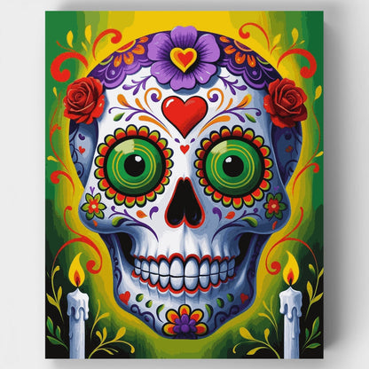 Day of the Dead Sugar Skull - Paint by Numbers Kit