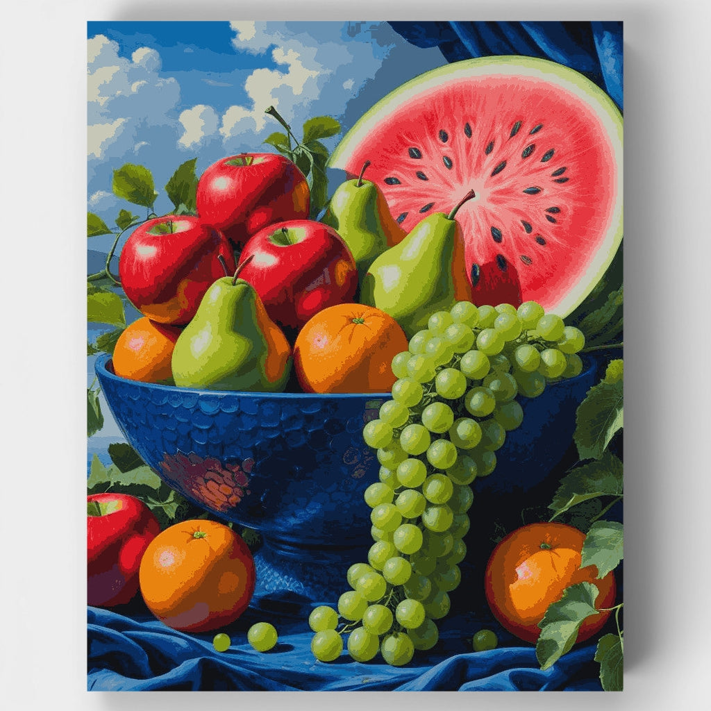 Cuenco de frutas de verano - Kit de pintura por números — Estándar