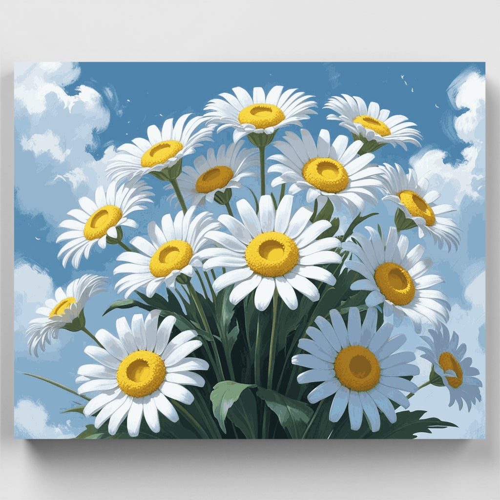 Cheerful Daisies Bouquet - Paint by Numbers Kit