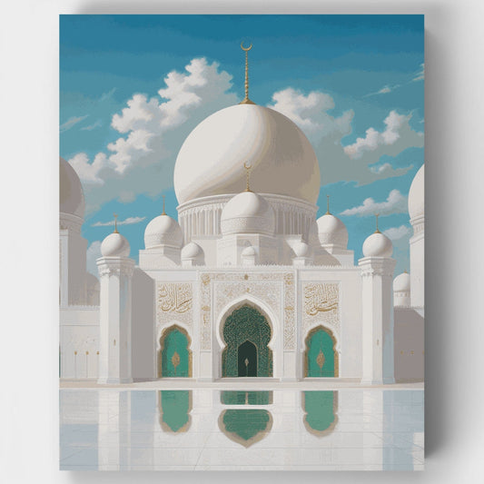 Grand Mosque Reflection - Paint by Numbers Kit