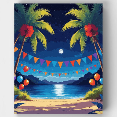 Tropical Beach Party - Paint by Numbers Kit