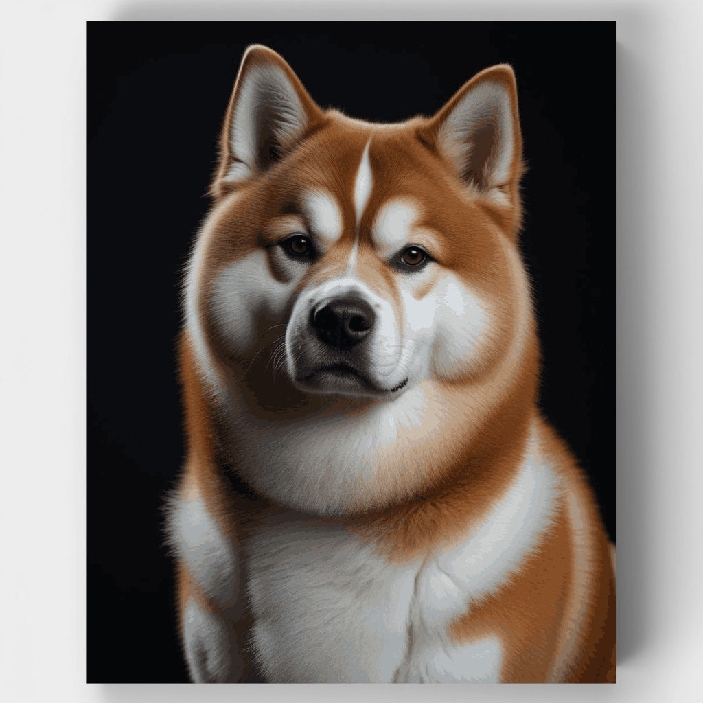 Retrato de Shiba Inu - Kit de pintura por números — Estándar