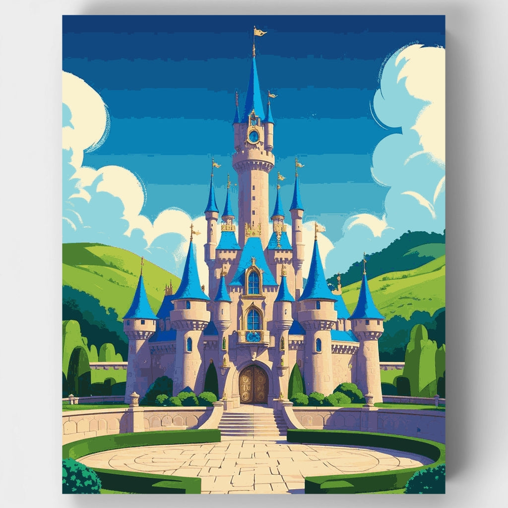 Castillo de cuento de hadas - Kit de pintura por números — Estándar