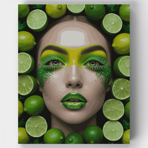 Lime Beauty Portrait - Paint by Numbers Kit