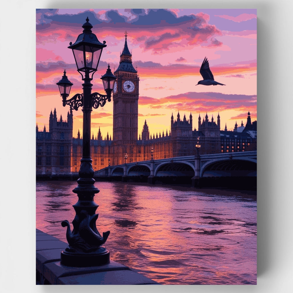 London Thames Sunset - Paint by Numbers Kit