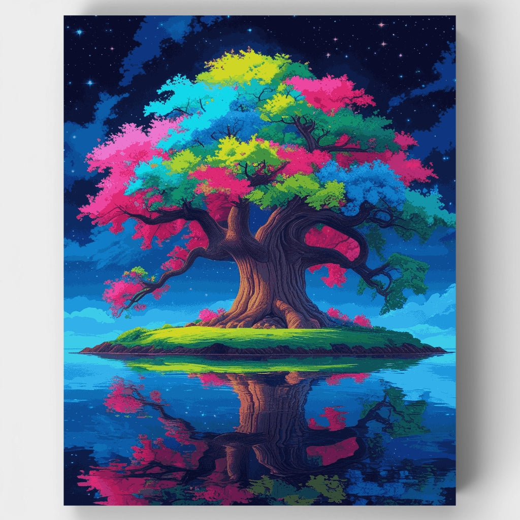 Árbol cósmico de la vida - Kit de pintura por números — Estándar