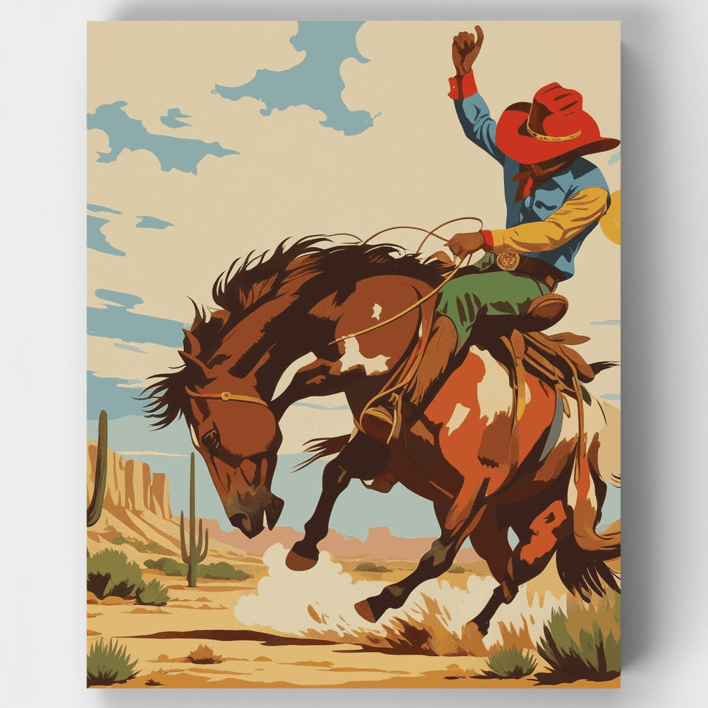 Potro salvaje en el desierto - Kit de pintura por números — Estándar