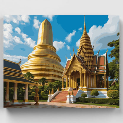 Thai Temple Complex - Paint by Numbers Kit