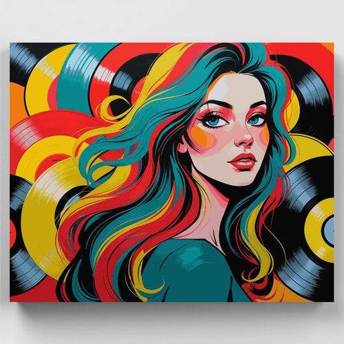 Vibrant Pop Art Portrait - Paint by Numbers Kit