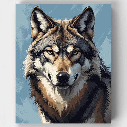 Majestic Wolf Portrait - Paint by Numbers Kit
