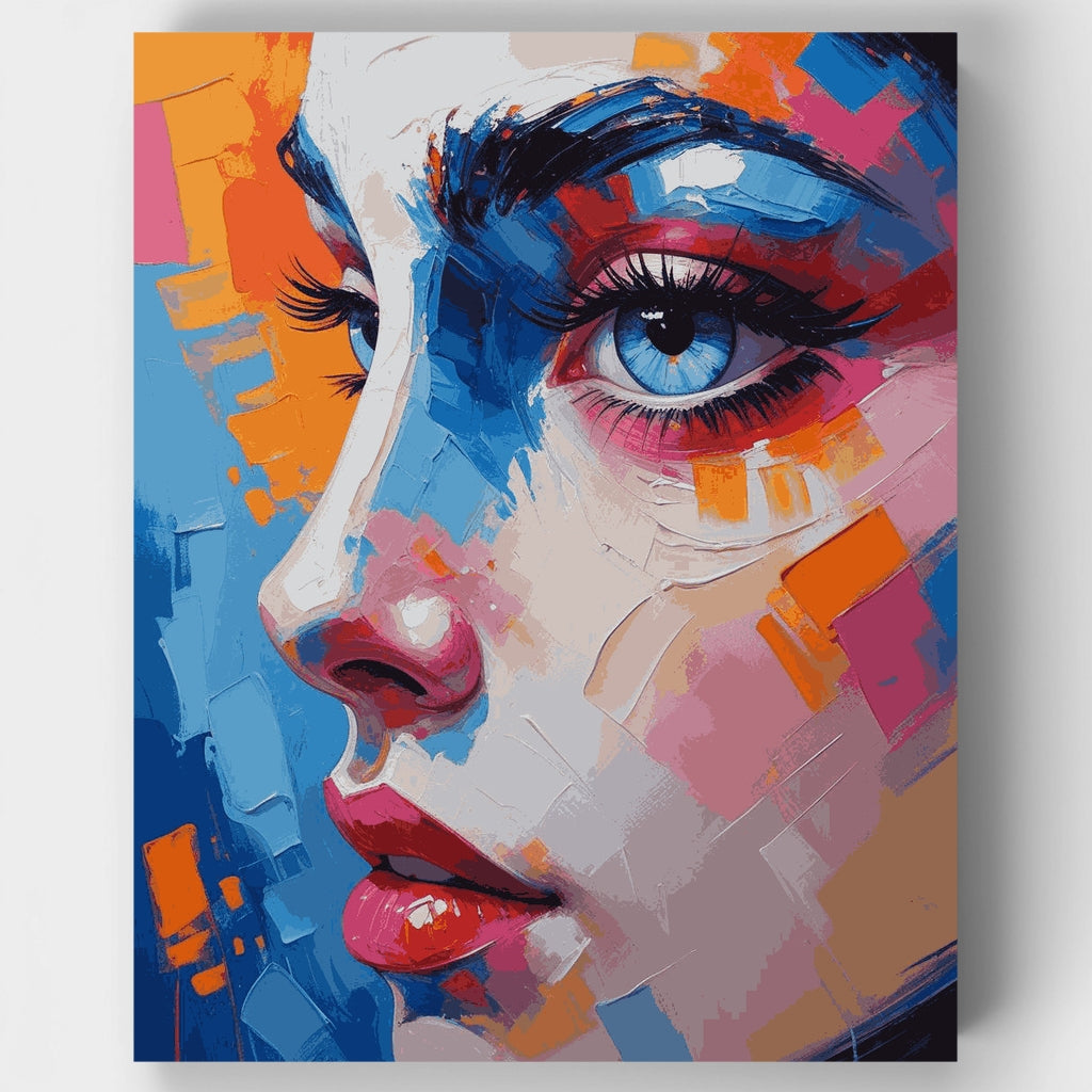 Retrato abstracto vibrante - Kit de pintura por números — Estándar