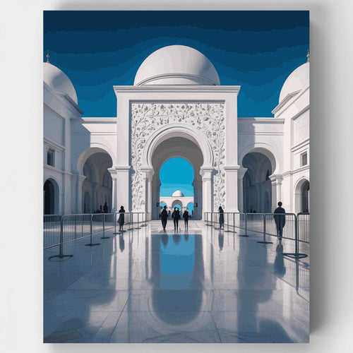 Grand Mosque Architecture - Paint by Numbers Kit