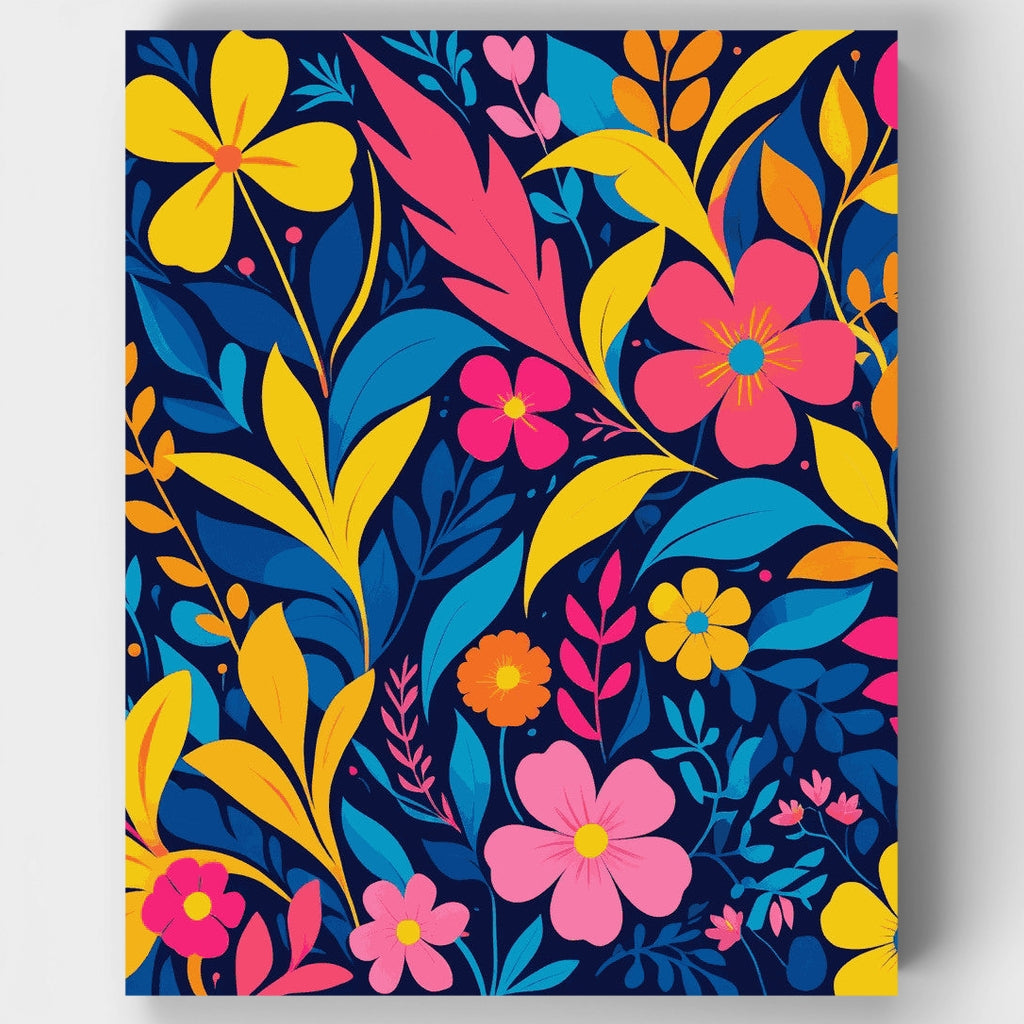 Flores tropicales vibrantes - Kit de pintura por números — Estándar