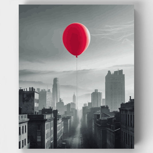 Red Balloon Over Gotham - Paint by Numbers Kit
