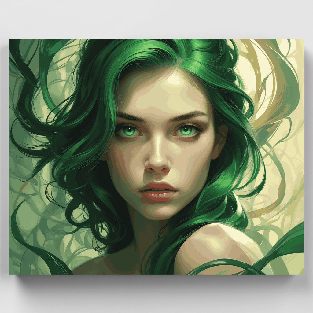 Mirada Esmeralda - Kit de pintura por números — Estándar