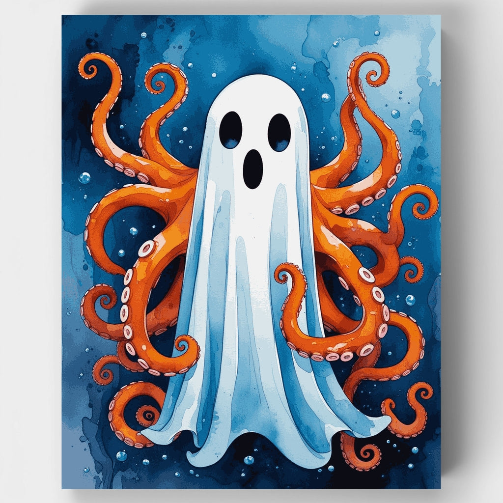 Ghost Octopus - Paint by Numbers Kit