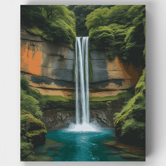 Plitvice Lakes Waterfall - Paint by Numbers Kit
