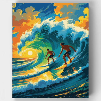 Sunset Surfers - Paint by Numbers Kit