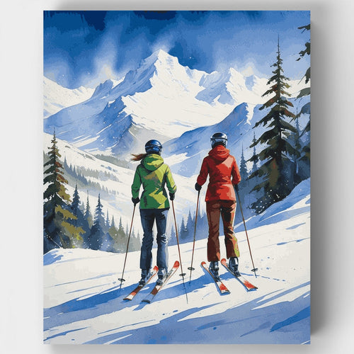 Winter Ski Adventure - Paint by Numbers Kit