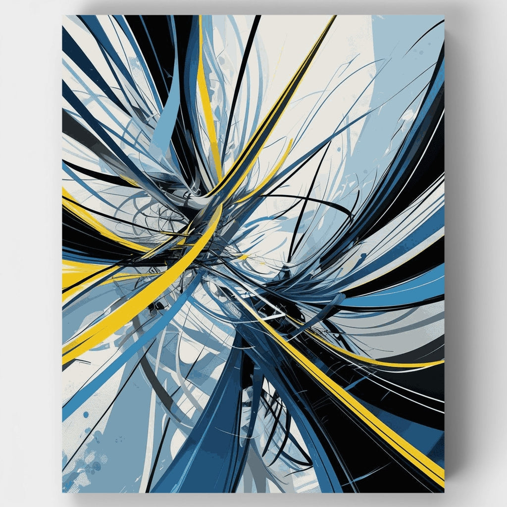 Kit de pintura por números - Explosión abstracta dinámica — Estándar