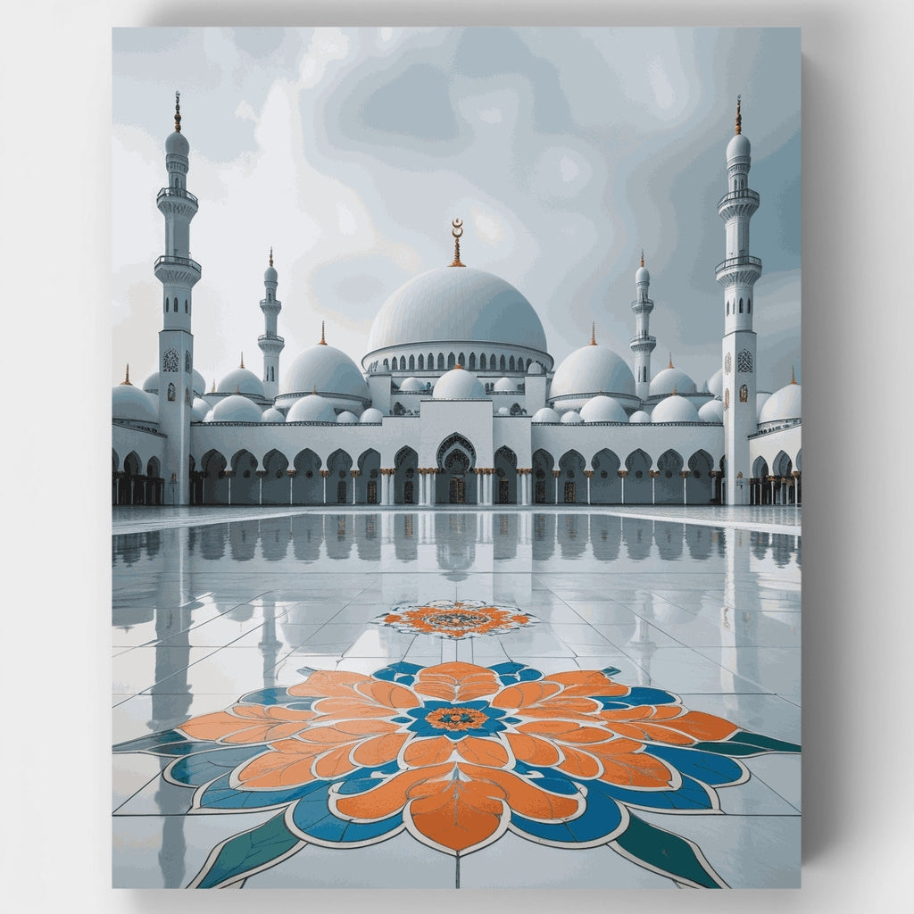 Sheikh Zayed Mosque Reflection - Paint by Numbers Kit