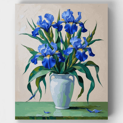 Blue Iris Bouquet - Paint by Numbers Kit