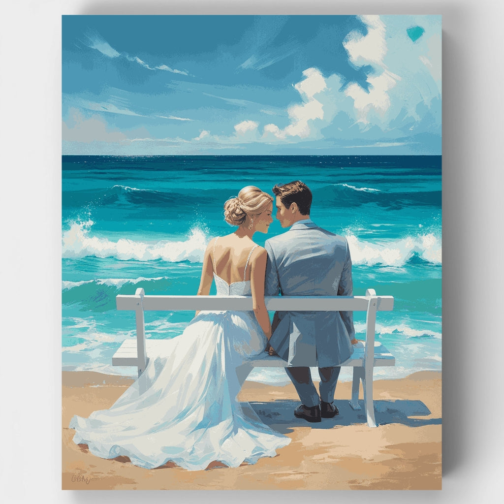 Romance junto al mar - Kit de pintura por números — Estándar