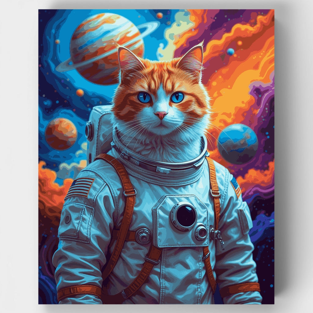 Cosmic Cat Astronaut - Paint by Numbers Kit
