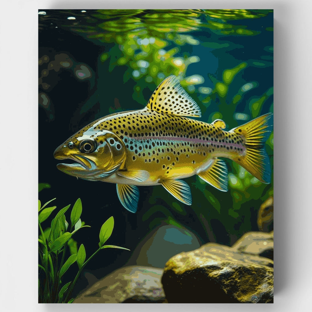 Spotted Trout in Underwater Paradise - Paint by Numbers Kit